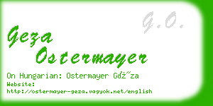 geza ostermayer business card